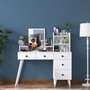 Hanah Home Mesa de maquillaje Bj101 - 2293 Blanca